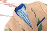 THE COFFEE JACKET Classico Sky Blue MEN - one-off, smart and timelessly stylish men`s casual sports coat and formal blazer from upcycled coffee sacks. PREMIUM QUALITY.