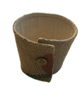 Stylish coffee cup sleeve with authentic coffee farm print from THE COFFEE JACKET